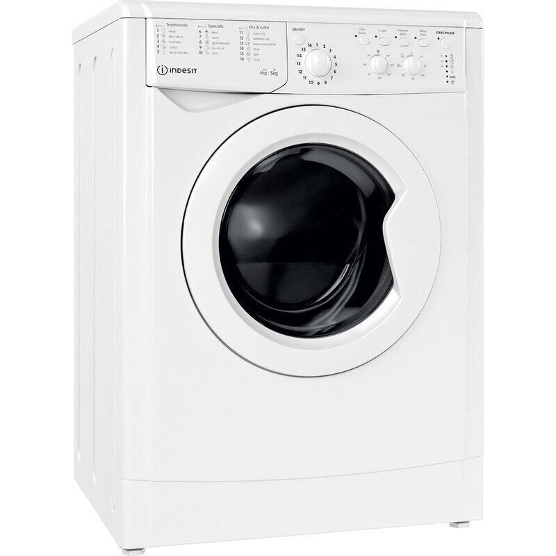 Indesit Washer Dryer 6kg in White, Freestanding – IWDC 65125 UK N - London Houseware - 4