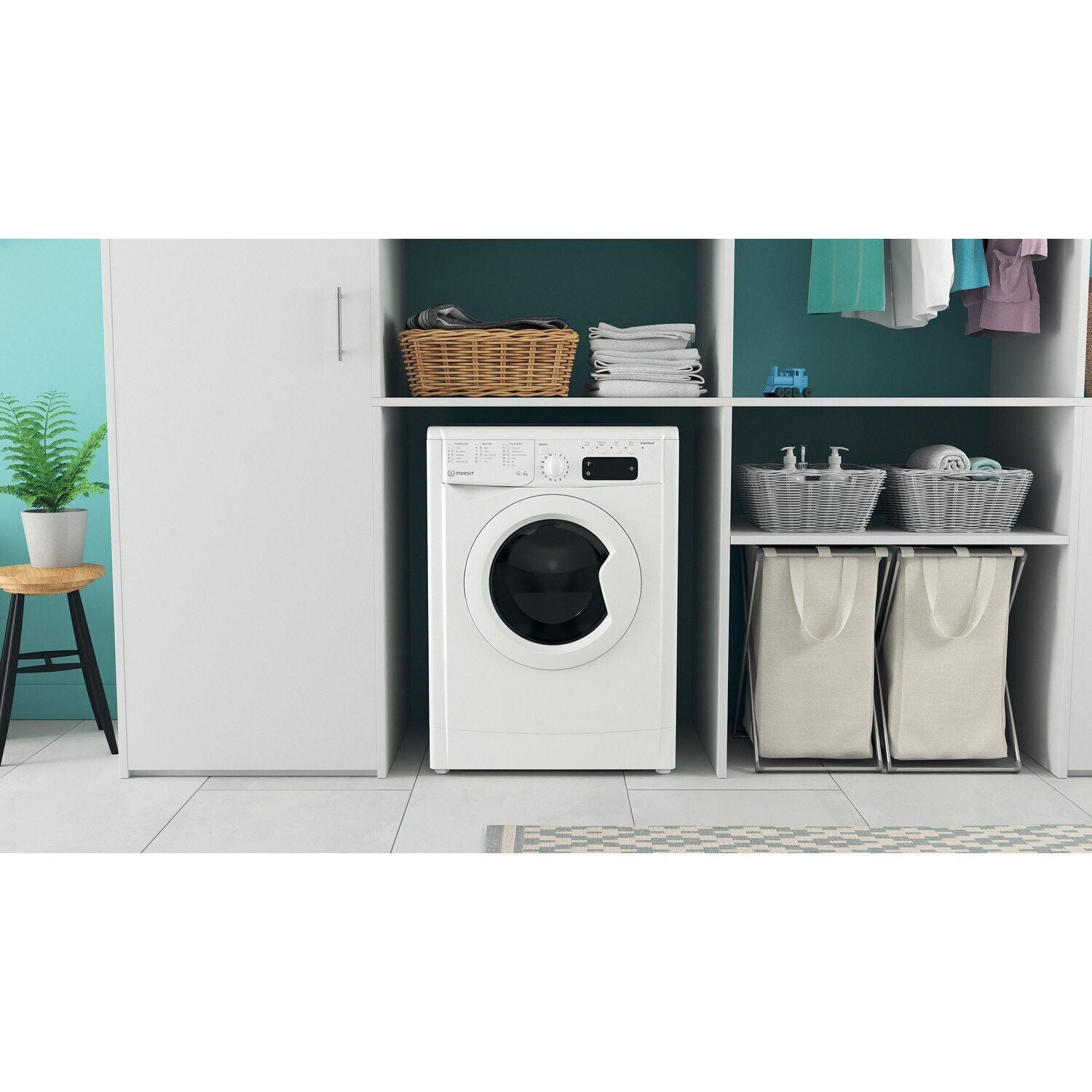 Indesit Washer Dryer 7kg in White, Freestanding – IWDD 75145 UK N - London Houseware -6