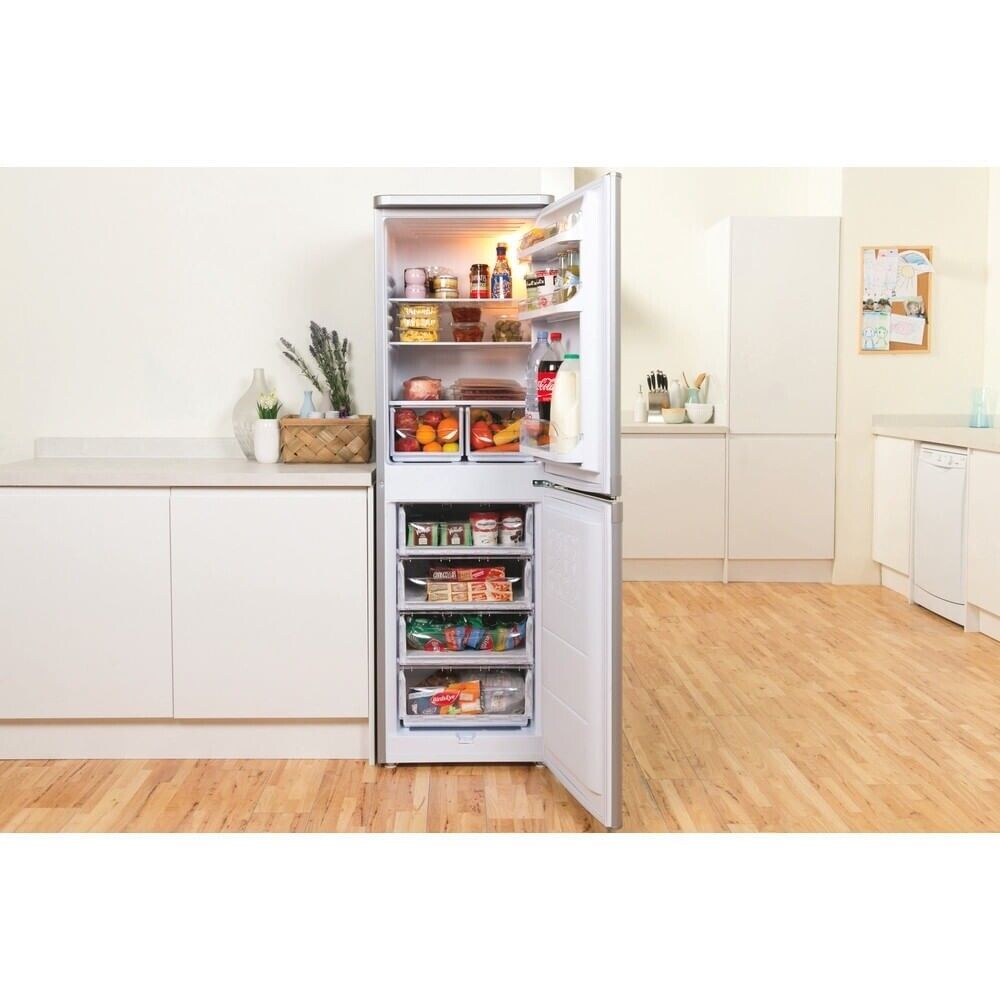 Freestanding Fridge Freezer 50/50 split, Silver – Indesit IBD5517 S UK 1 - London Houseware - 7