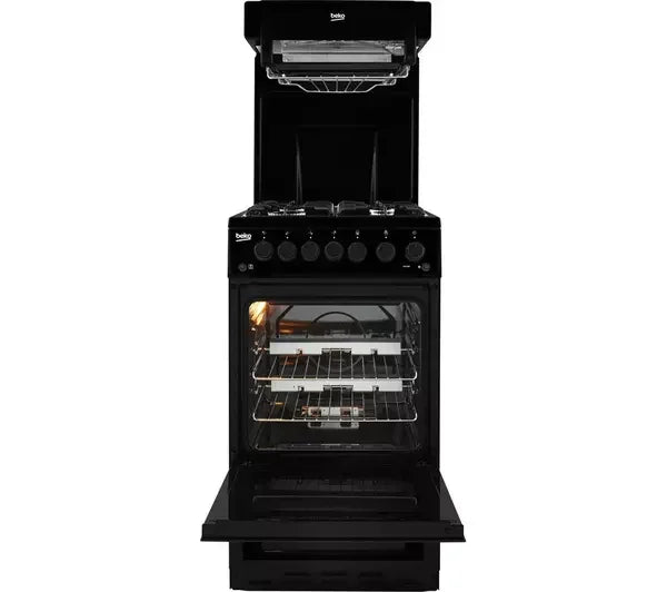 Beko 50cm Eye Level Grill Gas Cooker with Gas Hob in Black - KA52NEK - London Houseware - 2