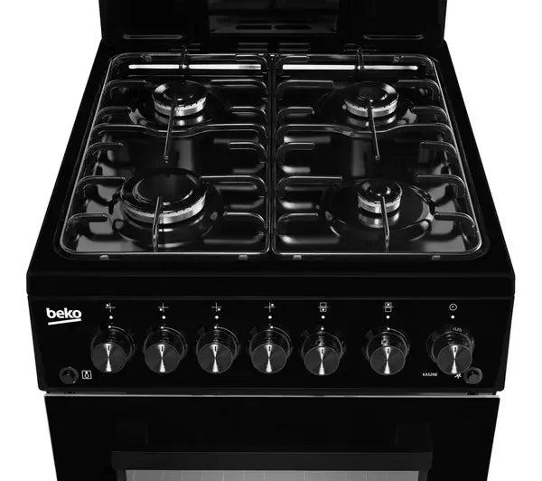 Beko 50cm Eye Level Grill Gas Cooker with Gas Hob in Black - KA52NEK - London Houseware - 5