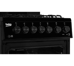 Beko 50cm Eye Level Grill Gas Cooker with Gas Hob in Black - KA52NEK - London Houseware - 4