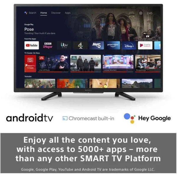 Sony Smart Android TV, LED 32 inch HD - W800 KD32W800P1U - London Houseware - 6