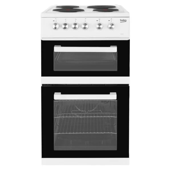 50cm Twin Cavity Electric Cooker Oven and Hob - Beko KD531AW - London Houseware - 1