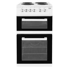 50cm Twin Cavity Electric Cooker Oven and Hob - Beko KD531AW - London Houseware - 1