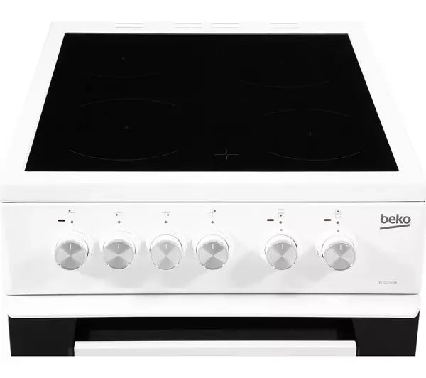 Beko 50cm Electric Cooker with Double Oven and Ceramic Hob - KDVC563AW - London Houseware - 5