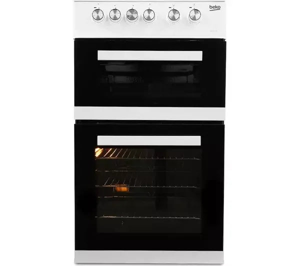 Beko 50cm Electric Cooker with Double Oven and Ceramic Hob - KDVC563AW - London Houseware - 2