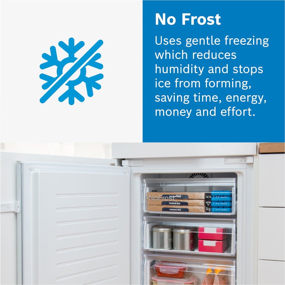 279L No Frost Bosch Fridge Freezer, 60/40, White - KGN33NWEAG Series 2- London Houseware - 5