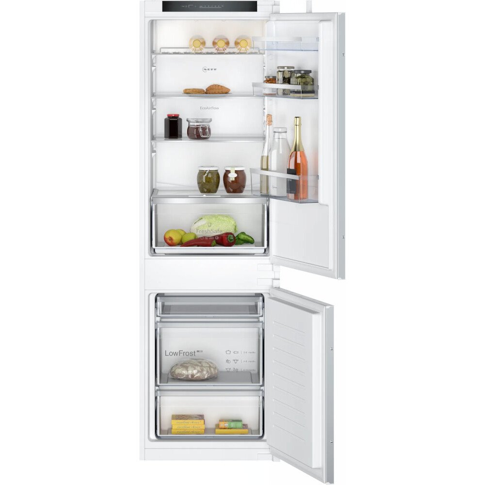 267L Low Frost Neff Integrated Fridge Freezer, Sliding Hinge, 60/40 - KI5862SE0G N50 - London Houseware - 1