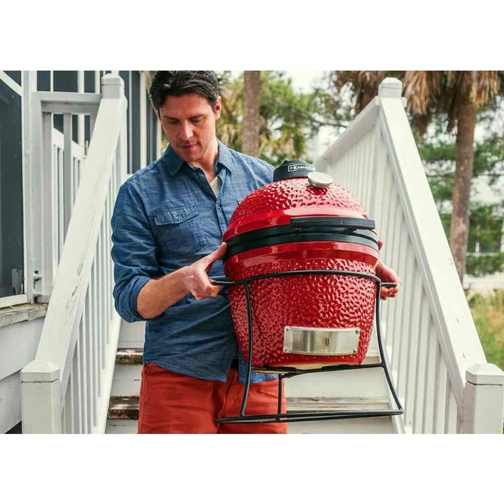 Joe Junior Charcoal BBQ Grills, Red - Kamado Joe KJ13RH - Naamaste London Homewares - 4