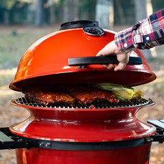 Ceramic Charcoal BBQ Grills Kettle Joe, Red - Kamado Joe KJ15040320 - Naamaste London Homewares - 4