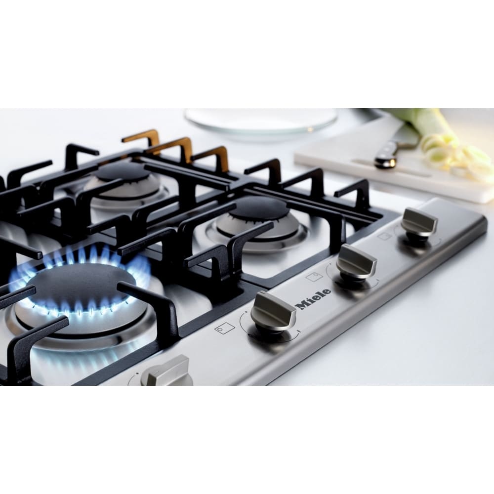 65cm 4 Burner Gas Hob Stainless Steel - Miele KM2010 - Naamaste London Homewares - 7