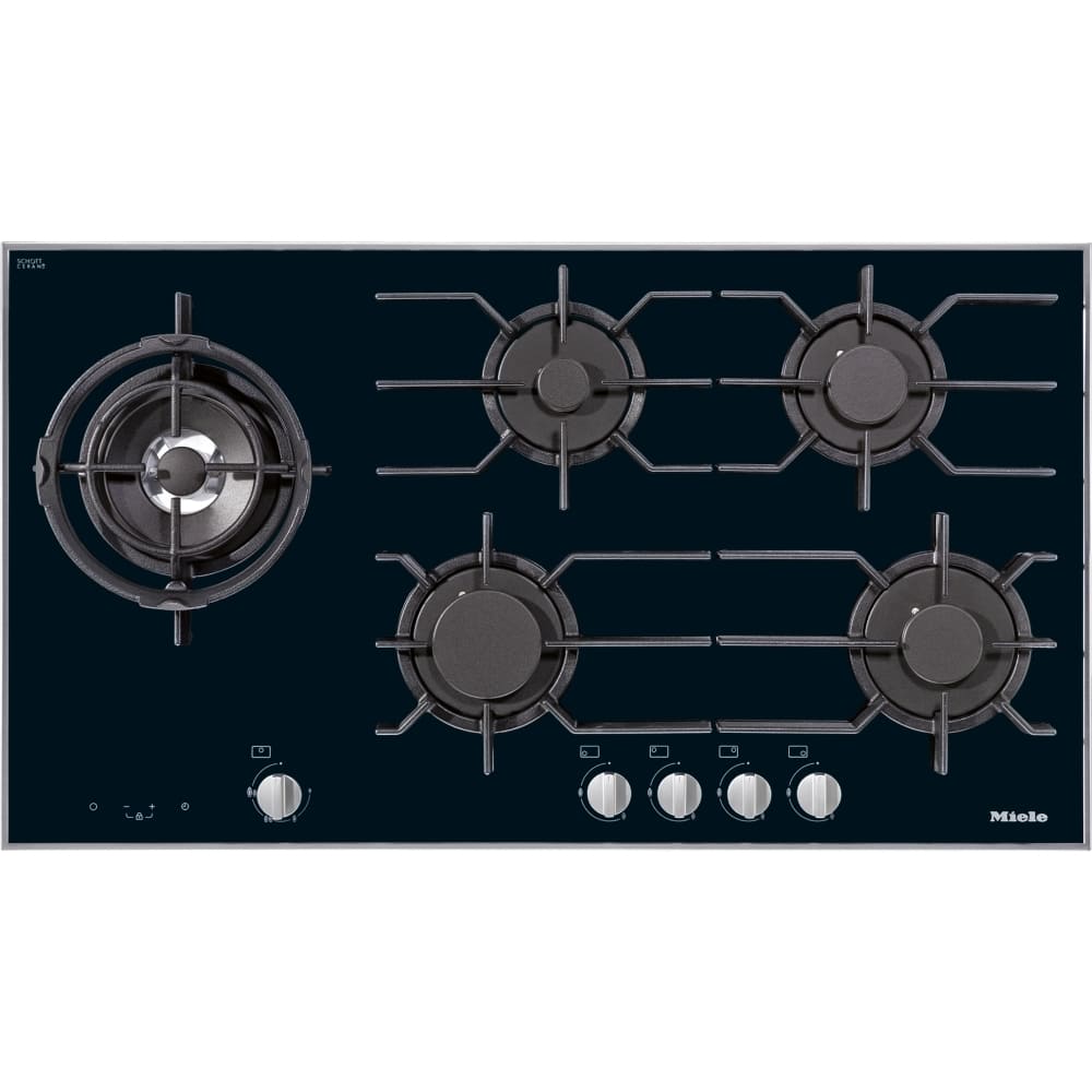 5 Burner Gas Hob Black Stainless Steel - Miele KM3054-1 - Naamaste London Homewares - 1