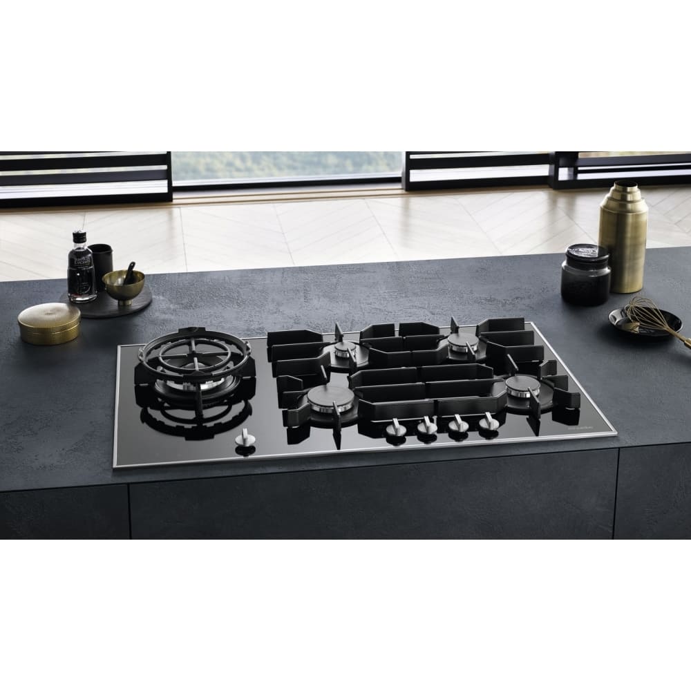 5 Burner Gas Hob Black Stainless Steel - Miele KM3054-1 - Naamaste London Homewares - 8