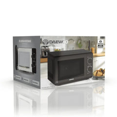 Daewoo KOR6M17BLK-20L 700W Black Dial Control Microwave Oven - London Houseware -2