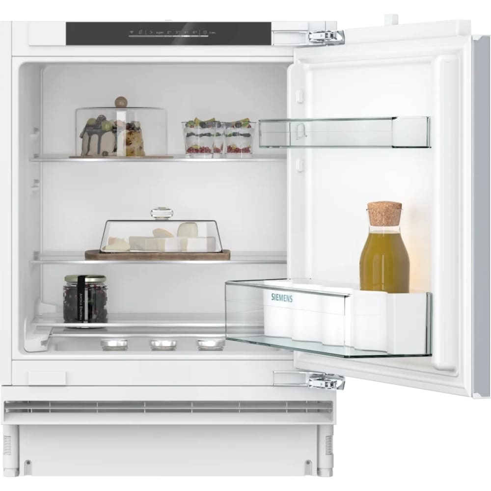 134L Under counter Larder Fridge, Fixed Hinge, White - Siemens KU21RVFE0G iQ500 - London Houseware - 1