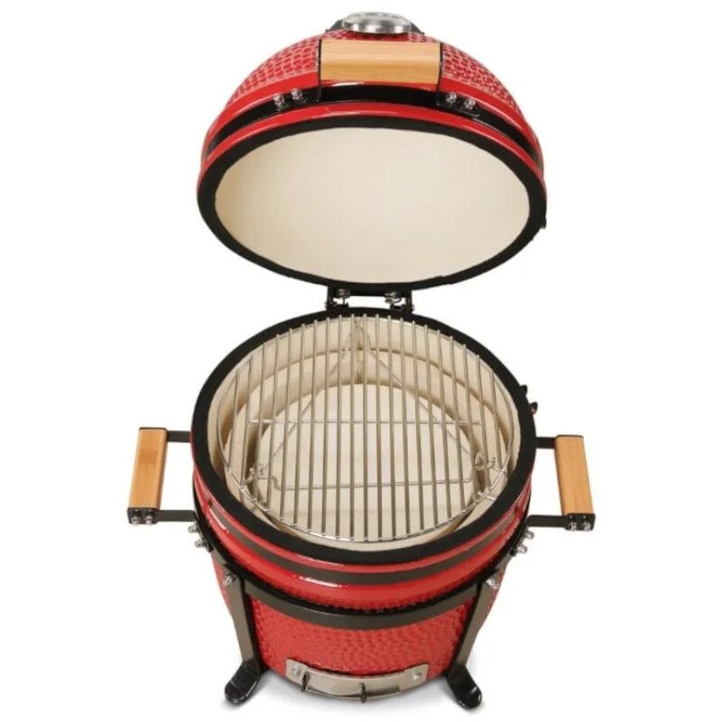 40cm Minimo 15" Charcoal BBQ Grills, Red Pack - Kamado Bono - Naamaste London Homewares - 9