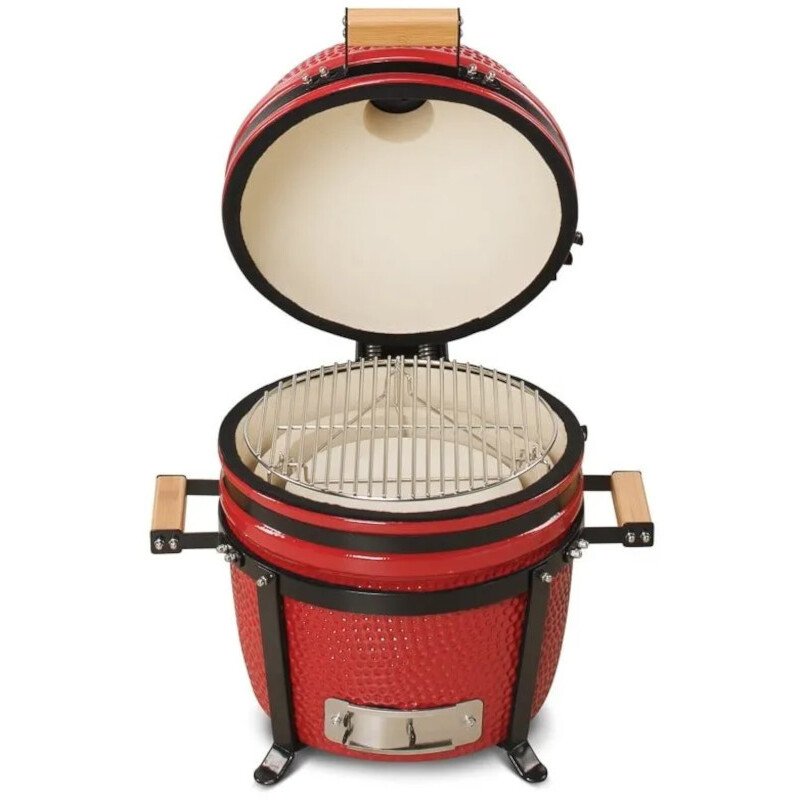 40cm Minimo 15" Charcoal BBQ Grills, Red Pack - Kamado Bono - Naamaste London Homewares - 8