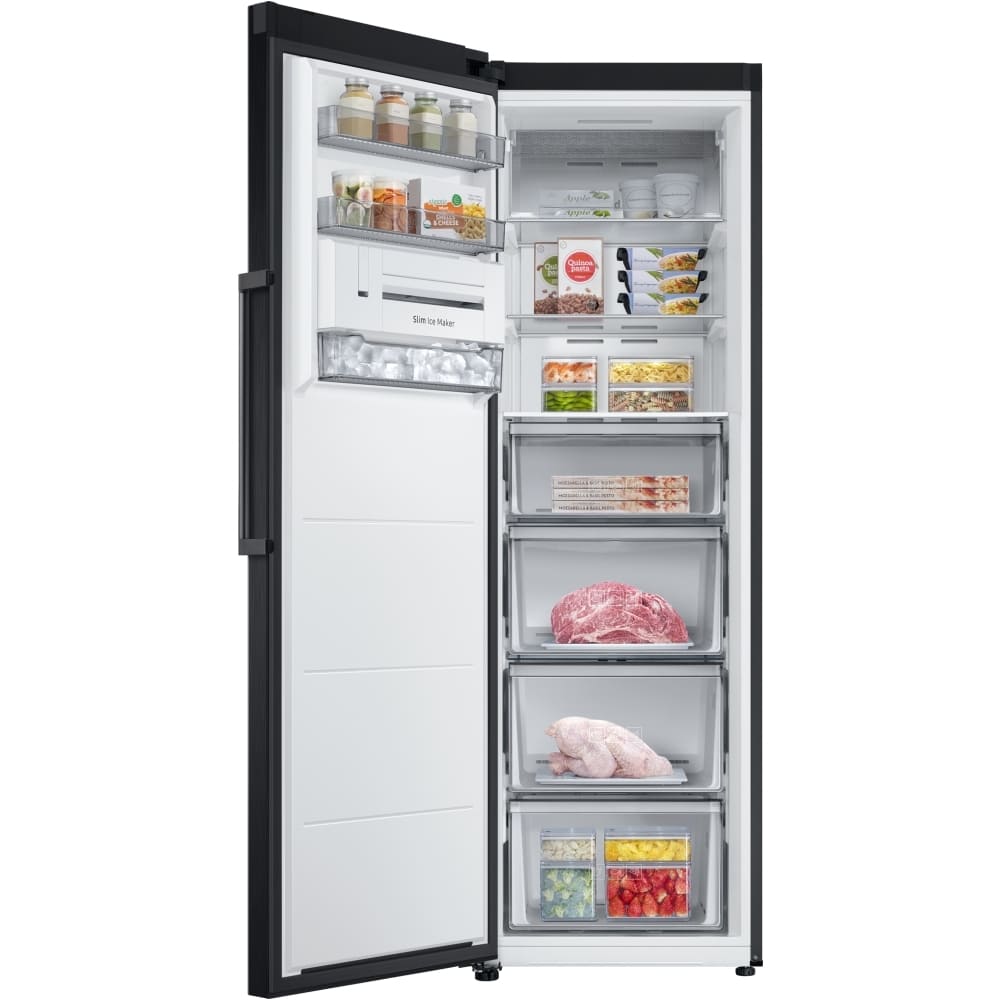 Black, WiFi Tall Freezer & Larder Fridge Pack - Samsung - Naamaste London Homewares - 2