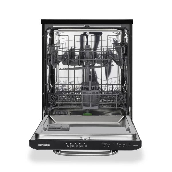 60cm Retro Freestanding Black Dishwasher - Montpellier MAB1353K - London Houseware - 3