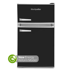 Black Retro Fridge Freezer – Montpellier MAB2035K - London Houseware - 1