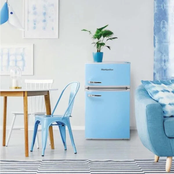 Pastel Blue Retro Fridge Freezer – Montpellier MAB2035PB - London Houseware - 5