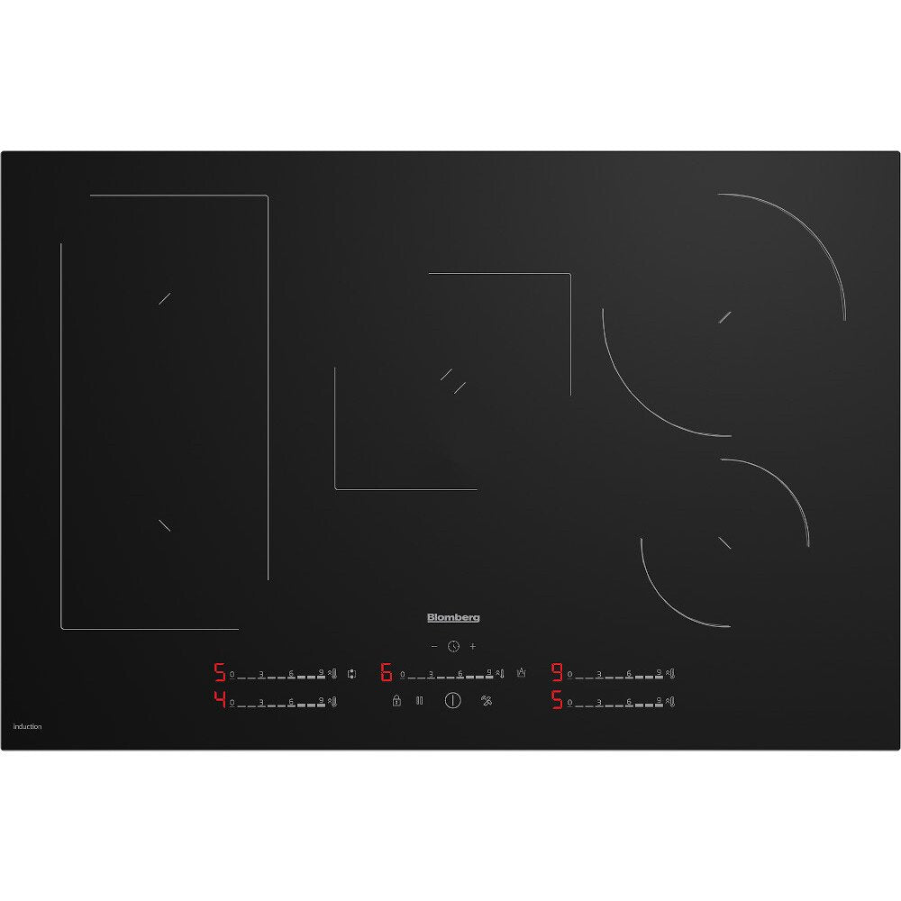 80cm 4 Zone Induction Hob, Black Frameless - Blomberg MIX55487N - Naamaste London Homewares - 1