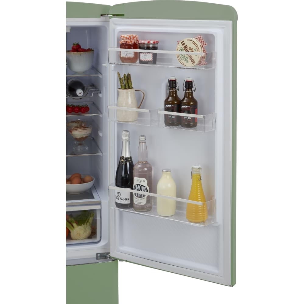 330L Retro Frost Free Fridge Freezer, 60/40, Green - CDA Florence Meadow - London Houseware - 6