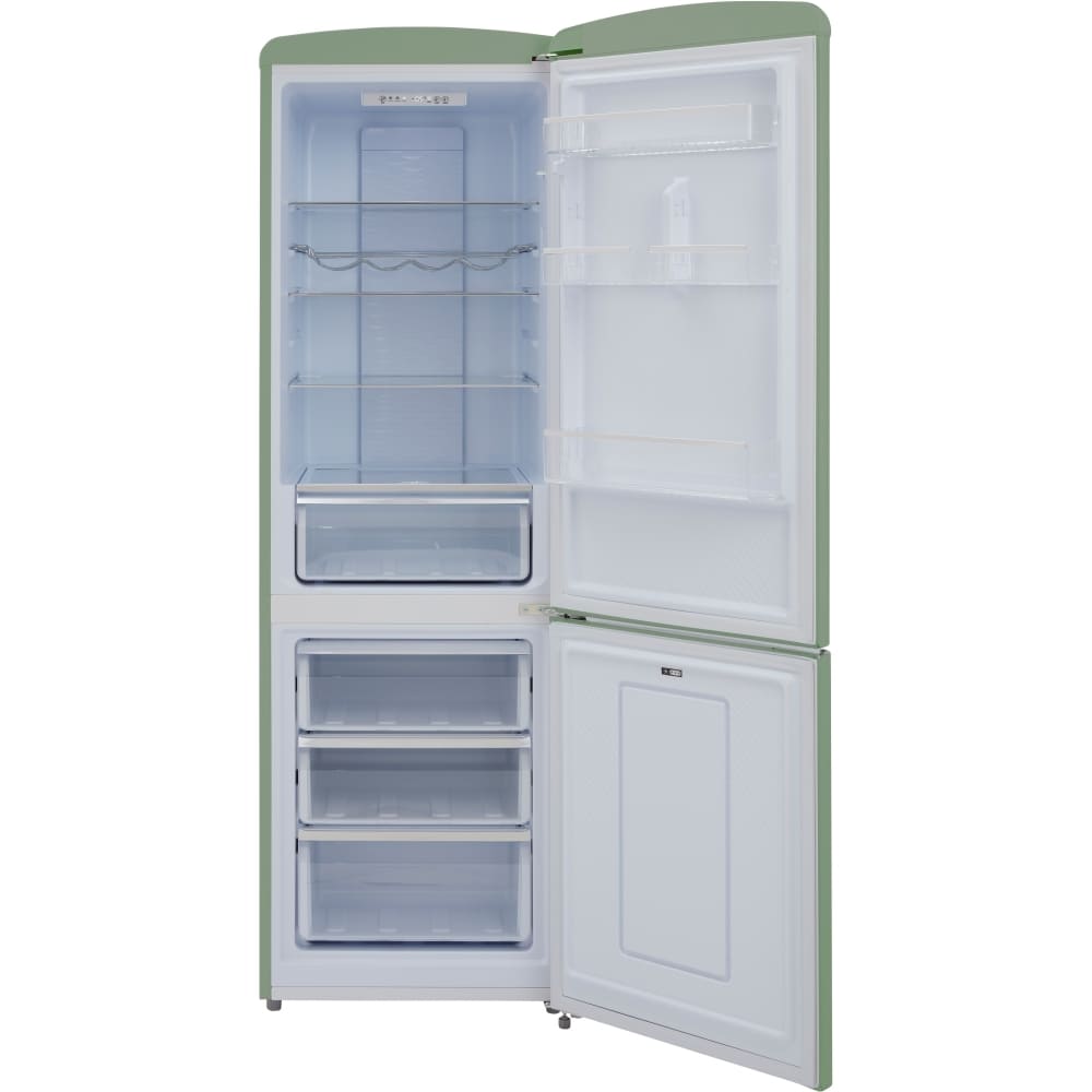 330L Retro Frost Free Fridge Freezer, 60/40, Green - CDA Florence Meadow - London Houseware - 8