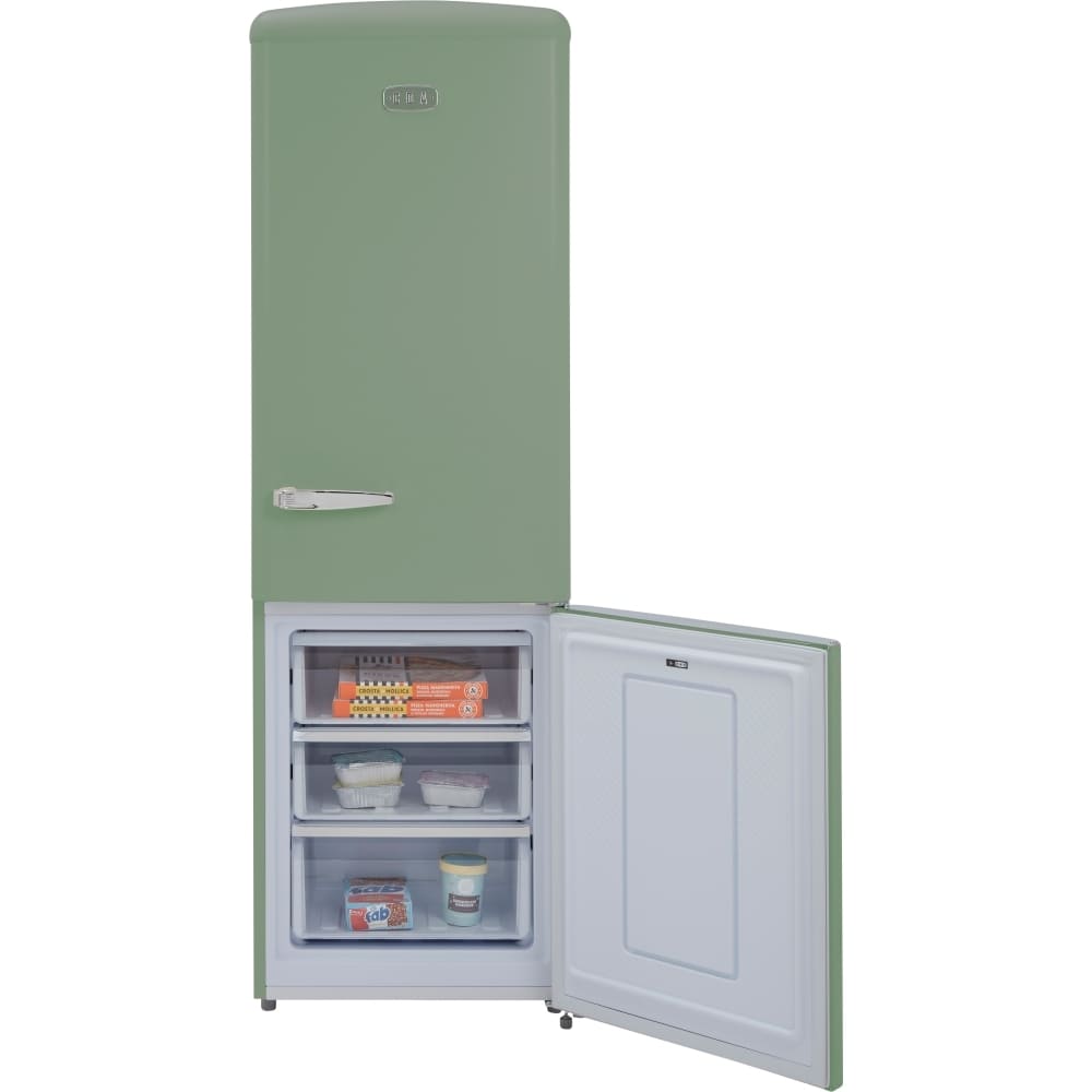 330L Retro Frost Free Fridge Freezer, 60/40, Green - CDA Florence Meadow - London Houseware - 7