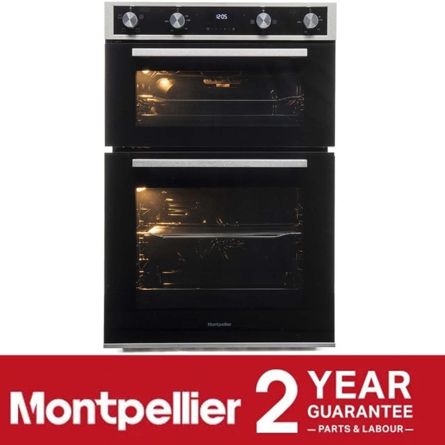 60cm Black Electric Built In Double Oven – Montpellier DO3570IB - London Houseware - 2