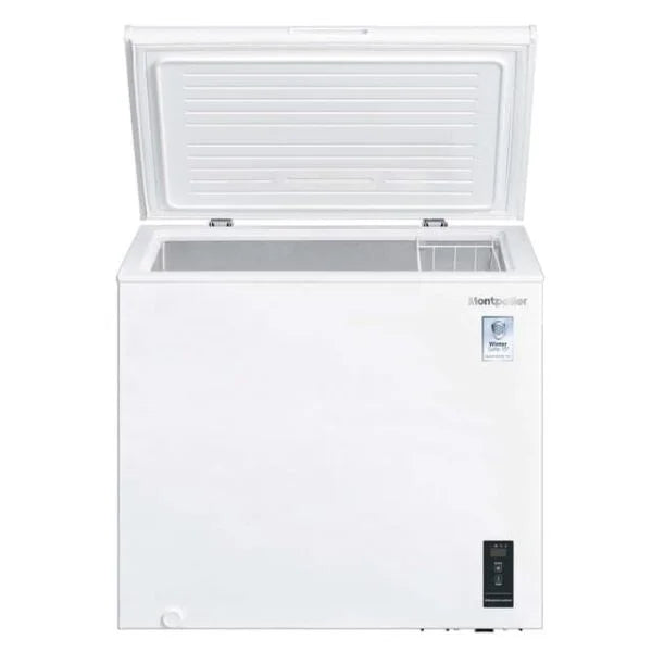 Montpellier MCF200WLED - 198L White Chest Freezer - London Houseware -1