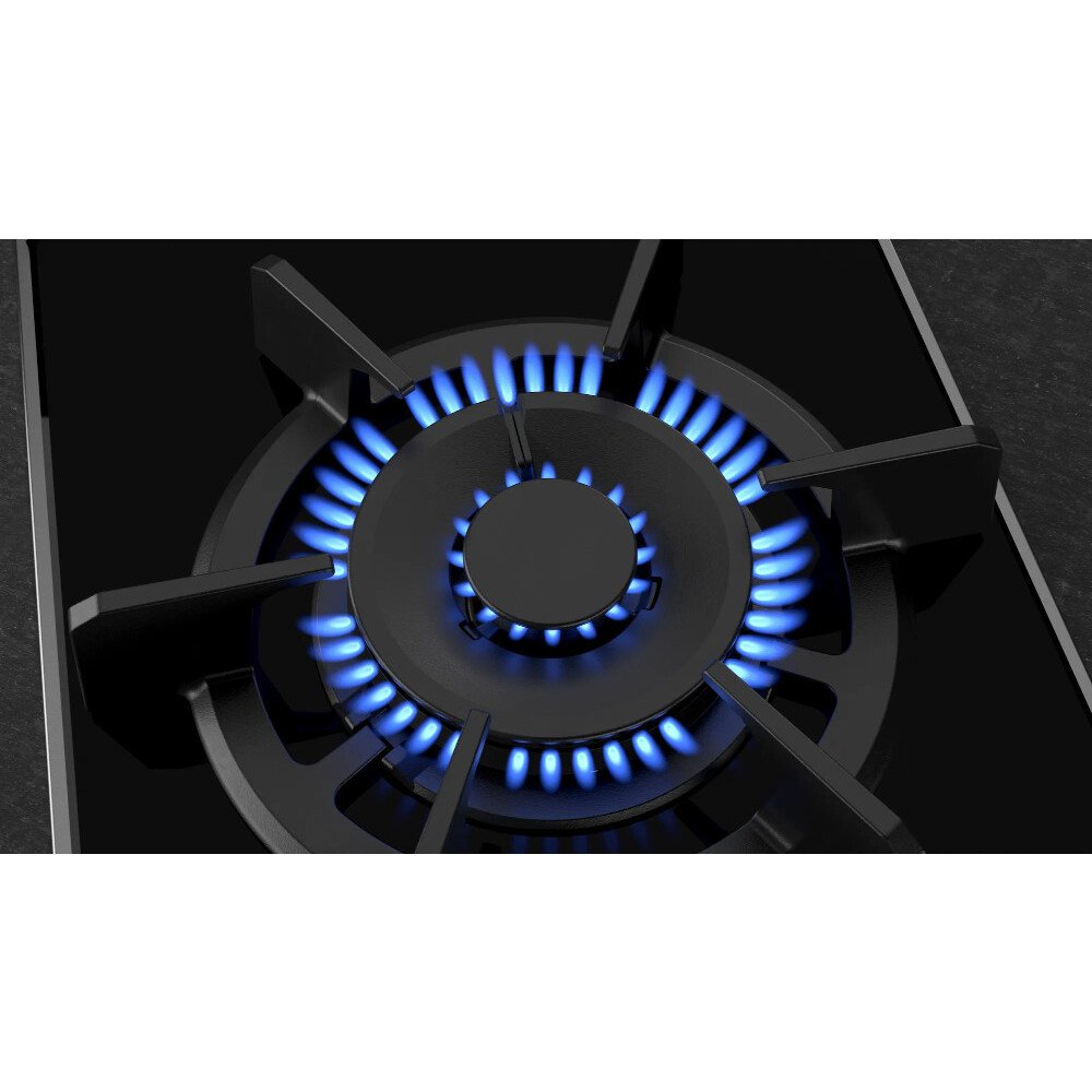 90cm Domino Neff Gas Hob Single Burner, Black on Glass - N23TS19N0 N90 - Naamaste London Homewares - 5