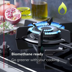 90cm Domino Neff Gas Hob Single Burner, Black on Glass - N23TS19N0 N90 - Naamaste London Homewares - 2