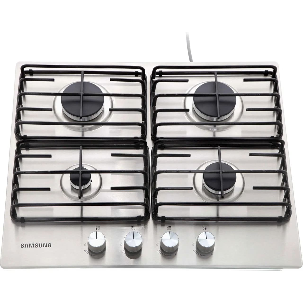 60cm 4 Burner Gas Hob Stainless Steel - Samsung NA64H3110AS - Naamaste London Homewares - 6