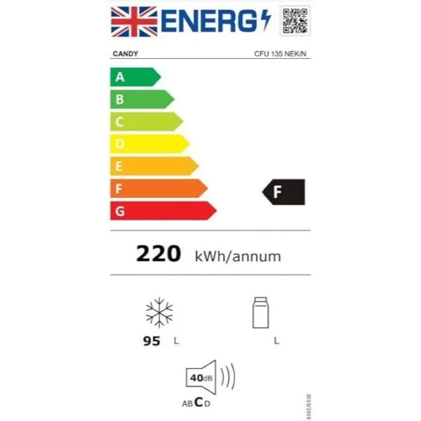 Integrated Undercounter Freezer, White - Candy CFU 135 NEK/N - London Houseware - 4