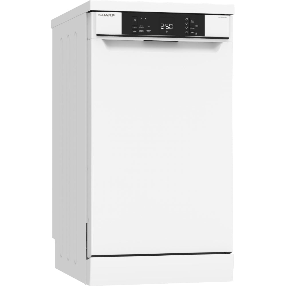 45cm Freestanding Slimline Dishwasher - Sharp QW-NS1CF49EW-EN - London Houseware -1