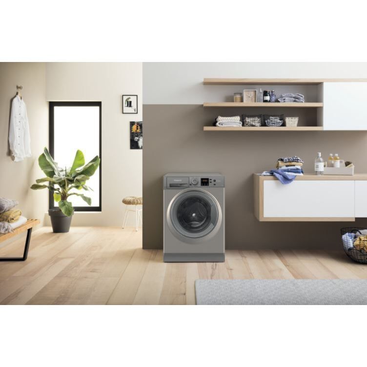 Hotpoint Washing Machine 7Kg in Grey - NSWF 743U GG UK N - London Houseware - 4