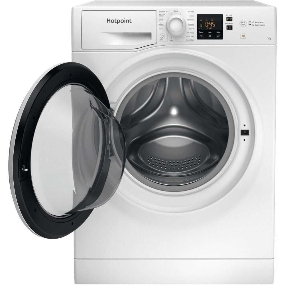 Hotpoint Washing Machine, 7Kg Front Load – NSWF 743U W UK N - London Houseware - 8