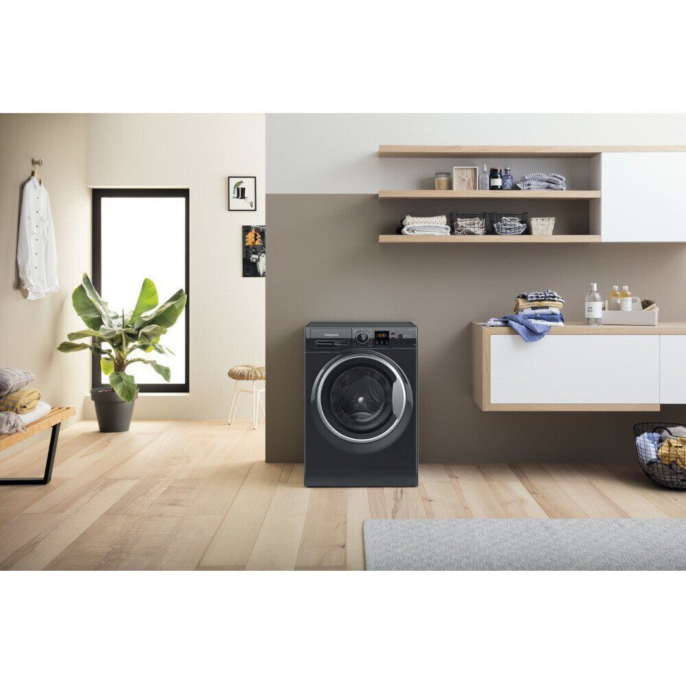 Hotpoint Washing Machine 9kg in Black, Freestanding – NSWF 945C BS UK N - London Houseware - 4