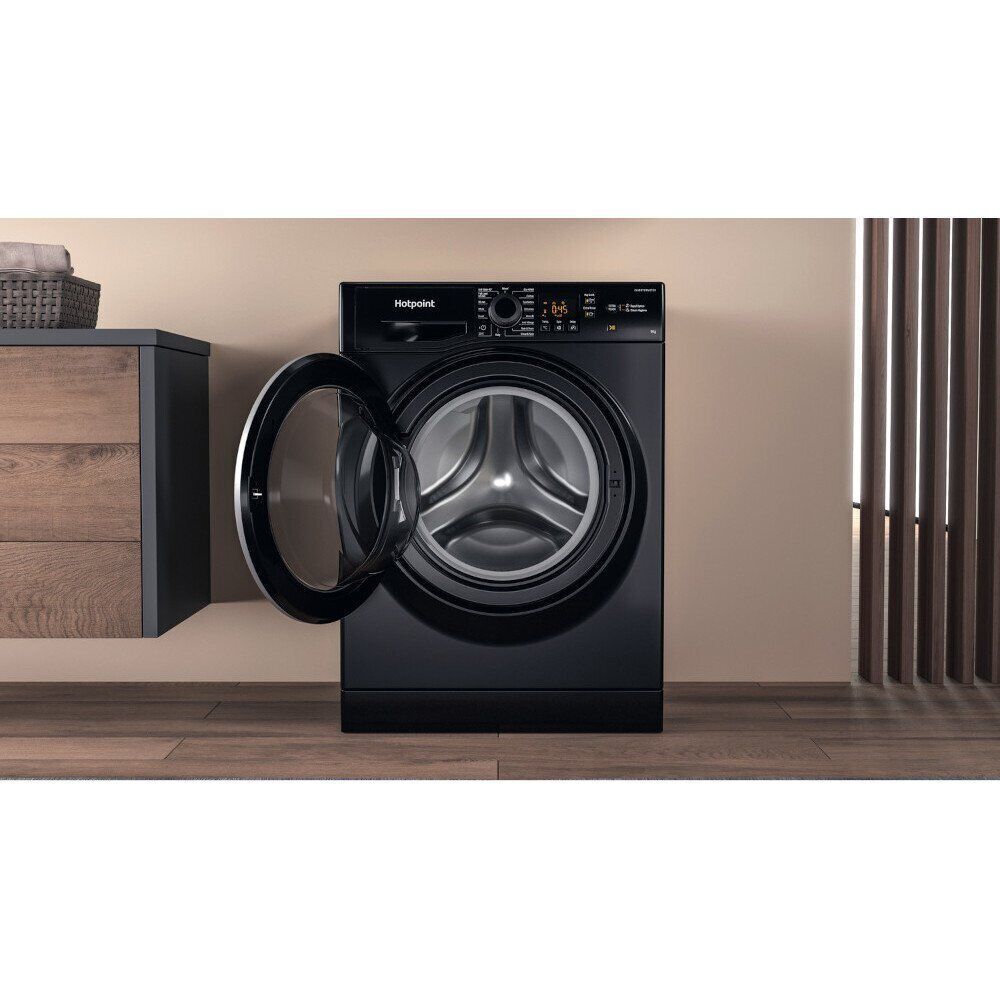 Hotpoint Washing Machine 9kg in Black, Freestanding – NSWF 945C BS UK N - London Houseware - 3