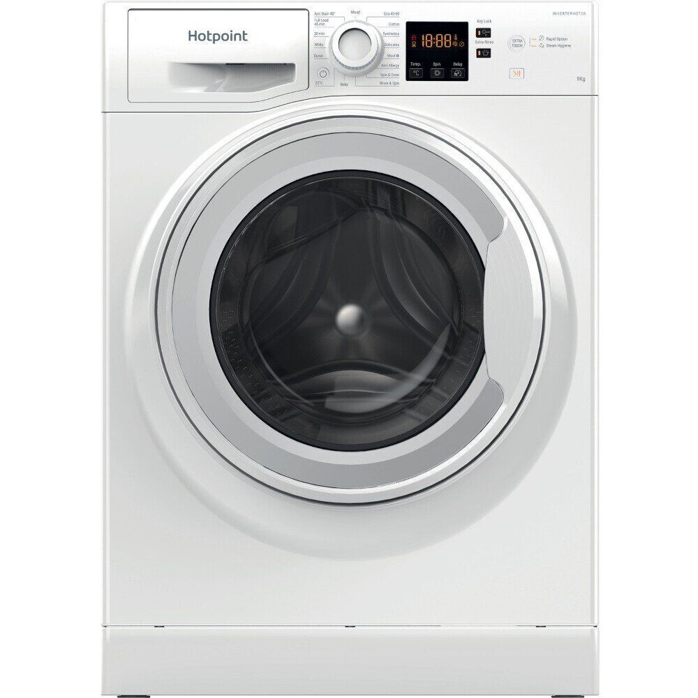 Hotpoint Washing Machine 9Kg in White, Freestanding – NSWF 945C W UK N - London Houseware - 1