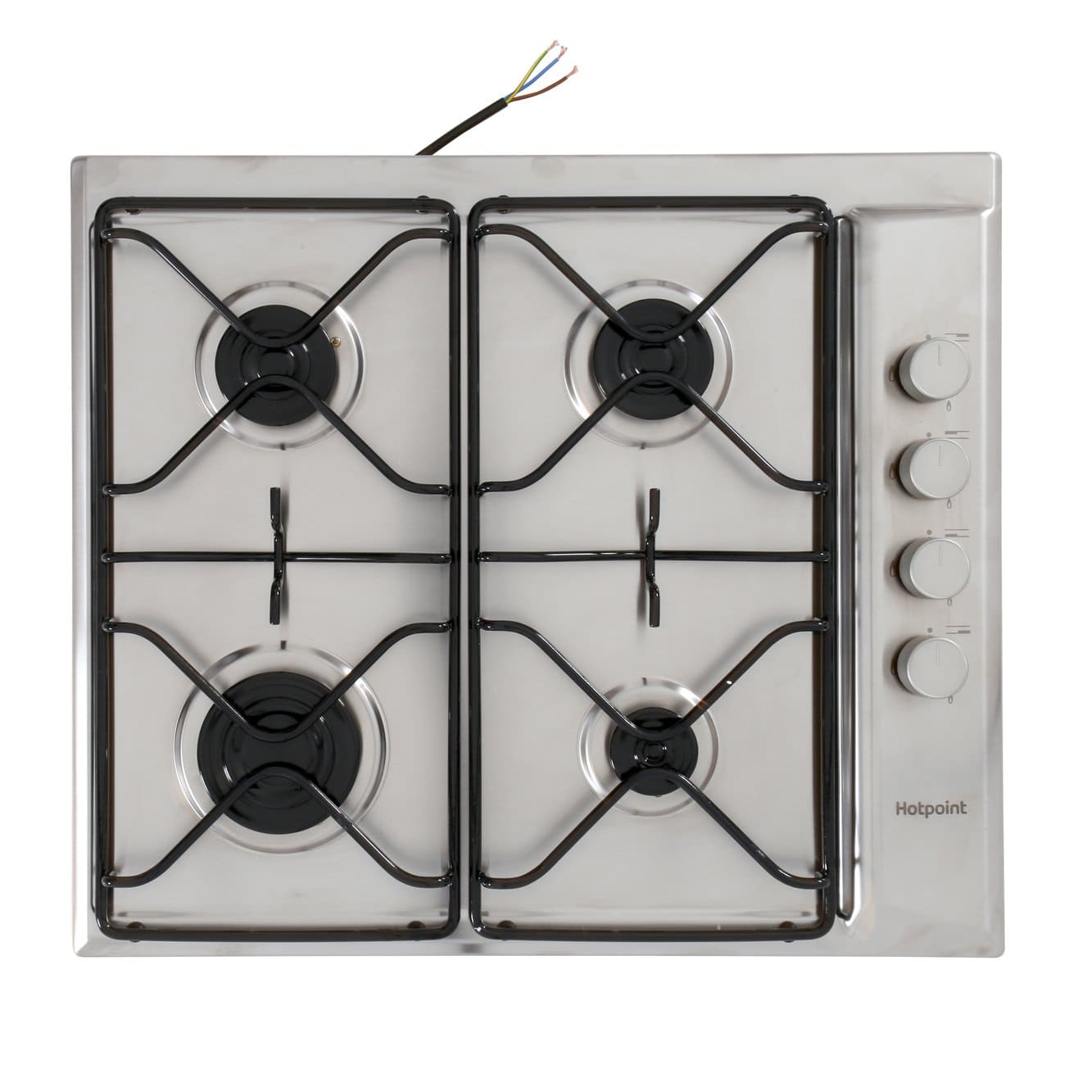 58cm 4 Burner Gas Hob Stainless Steel - Hotpoint PAN 642 IX/H - Naamaste London Homewares - 8