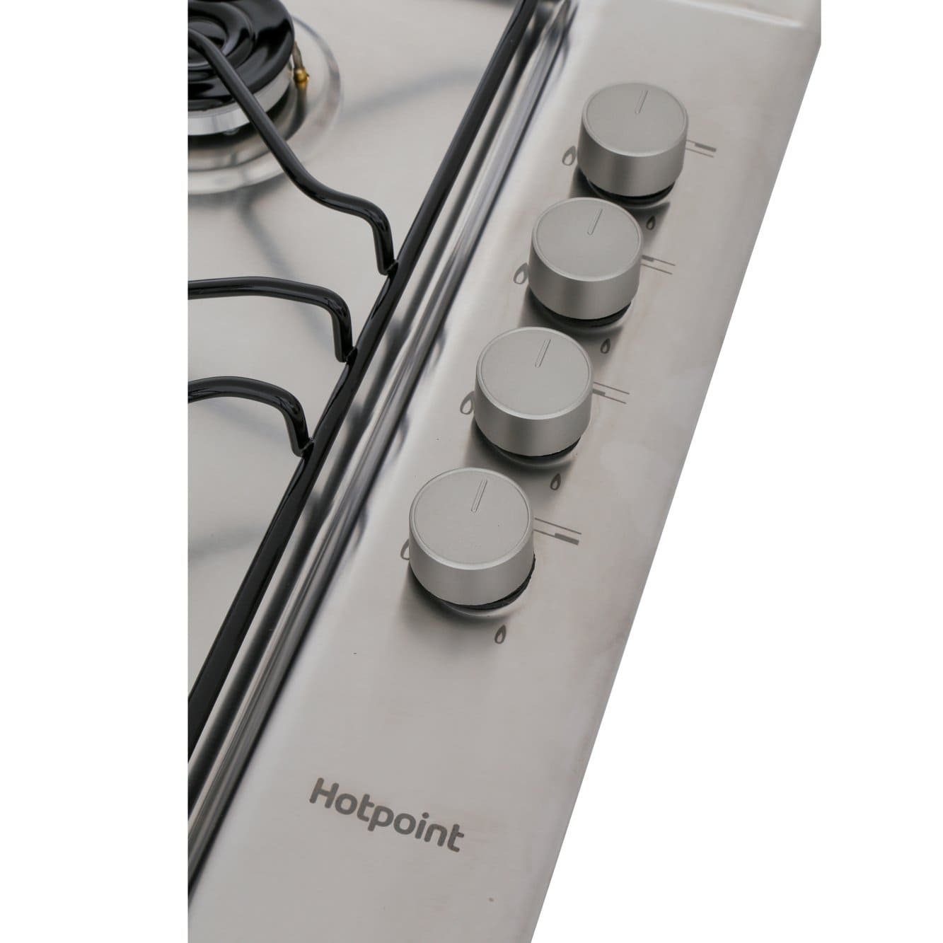 58cm 4 Burner Gas Hob Stainless Steel - Hotpoint PAN 642 IX/H - Naamaste London Homewares - 7