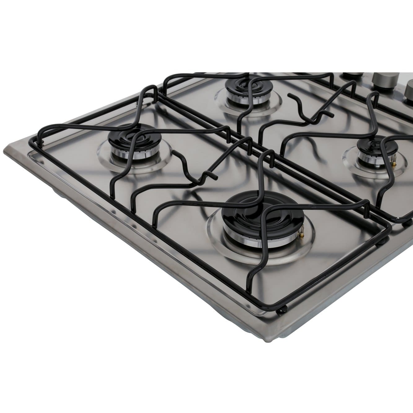 58cm 4 Burner Gas Hob Stainless Steel - Hotpoint PAN 642 IX/H - Naamaste London Homewares - 5