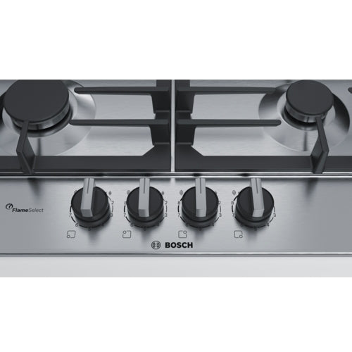 60cm 4 Burner Bosch Gas Hob Stainless Steel - PCP6A5B90 Series 6 - Naamaste London Homewares - 6