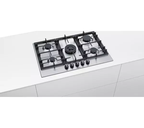 75cm Bosch 5 Burner Gas Hob Stainless Steel - PCQ7A5B90 Series 6 - Naamaste London Homewares - 3