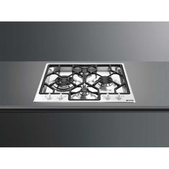 60cm Smeg Gas Hob 4 Burner Stainless Steel - PGF64-4 - Naamaste London Homewares - 2