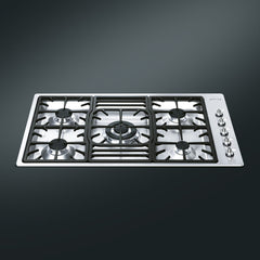 5 Burner Smeg Gas Hob Classic Stainless Steel - PGF95-4 - Naamaste London Homewares - 2