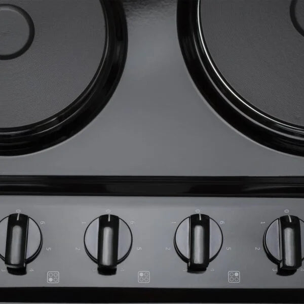 SIA PHP601BL - 60cm Black 4 Zone Solid Plate Electric Hob - London Houseware - 5